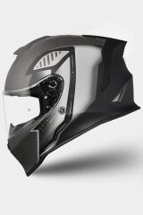 Origine Dinamo Evo Bunker Siyah-Beyaz-Antrasit Kask Şeffaf Camlı XL