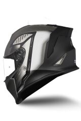 Origine Dinamo Evo Bunker Siyah-Beyaz-Antrasit Kask Şeffaf Camlı 2XL