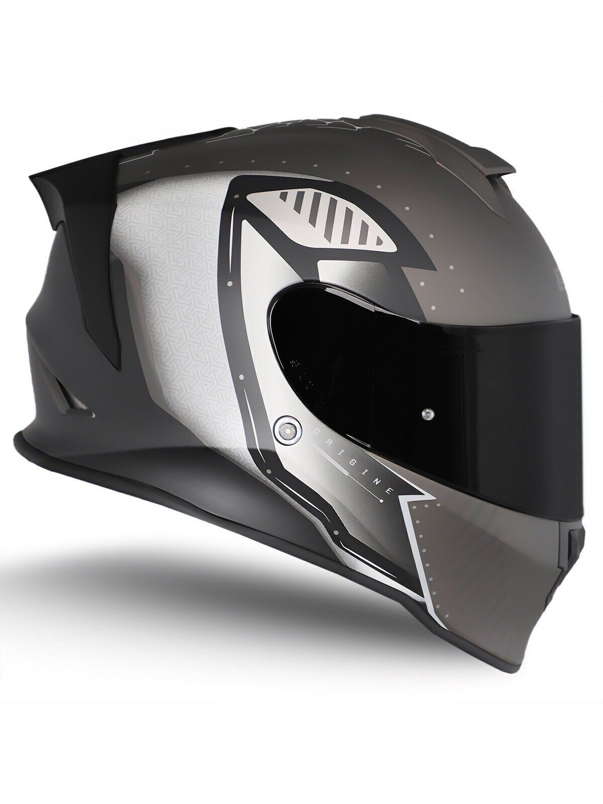 Origine Dinamo Evo Bunker Siyah-Beyaz-Antrasit Kask Siyah Camlı L