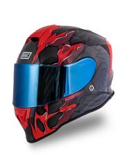 Origine Dinamo Titan Siyah-Antrasit-Kırmızı Kask Mavi Camlı 2XL