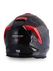 Origine Dinamo Titan Siyah-Antrasit-Kırmızı Kask Gri Camlı S