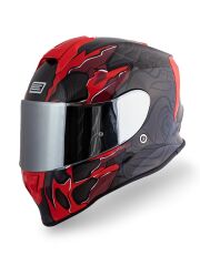 Origine Dinamo Titan Siyah-Antrasit-Kırmızı Kask Gri Camlı 2XL