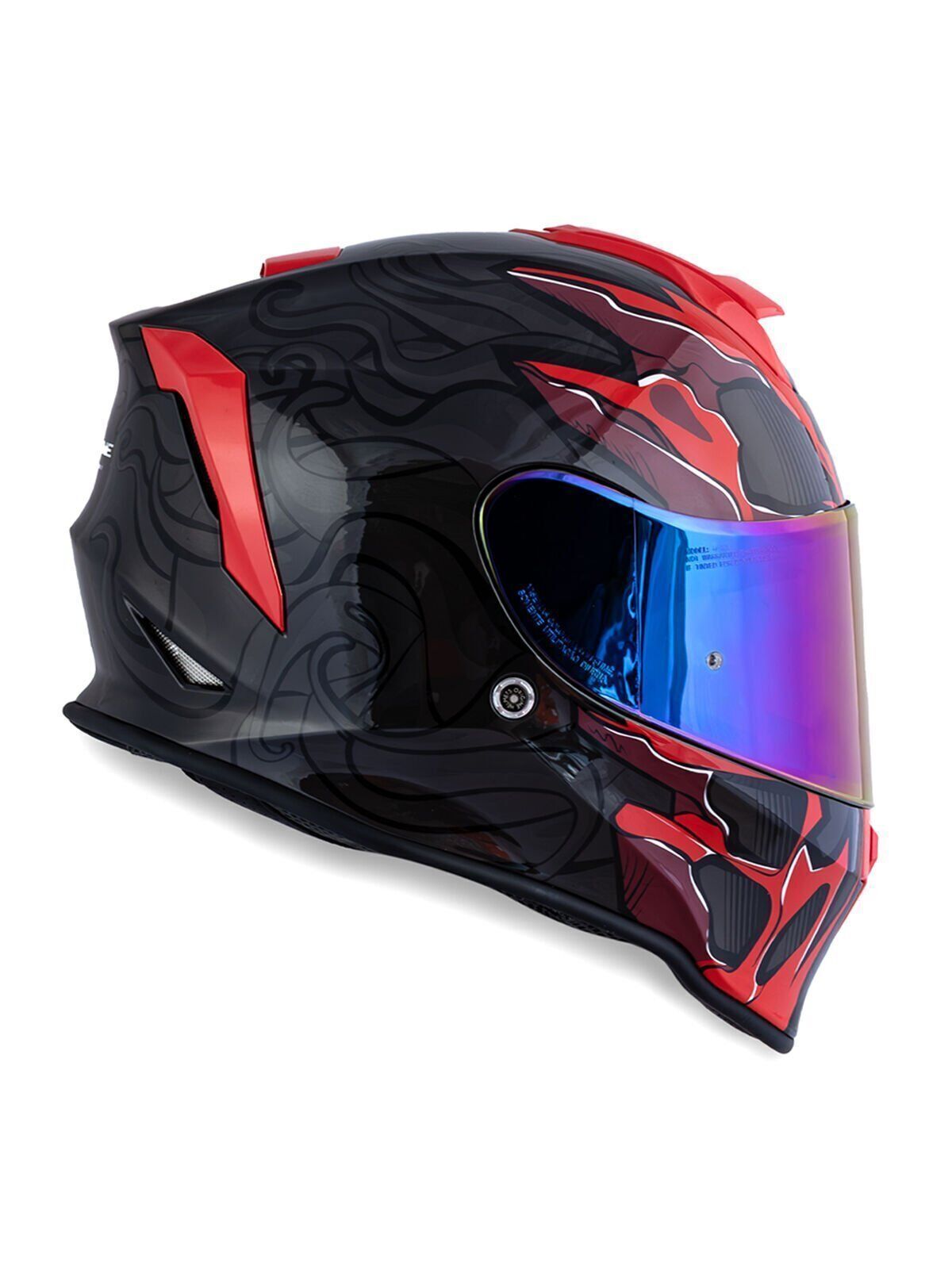 Origine Dinamo Titan Siyah-Antrasit-Kırmızı Kask Gökkuşağı Camlı S