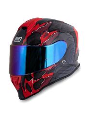 Origine Dinamo Titan Siyah-Antrasit-Kırmızı Kask Gökkuşağı Camlı 2XL