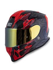 Origine Dinamo Titan Siyah-Antrasit-Kırmızı Kask Sarı Camlı XL