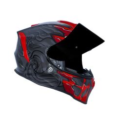 Origine Dinamo Titan Siyah-Antrasit-Kırmızı Kask Siyah Camlı XL