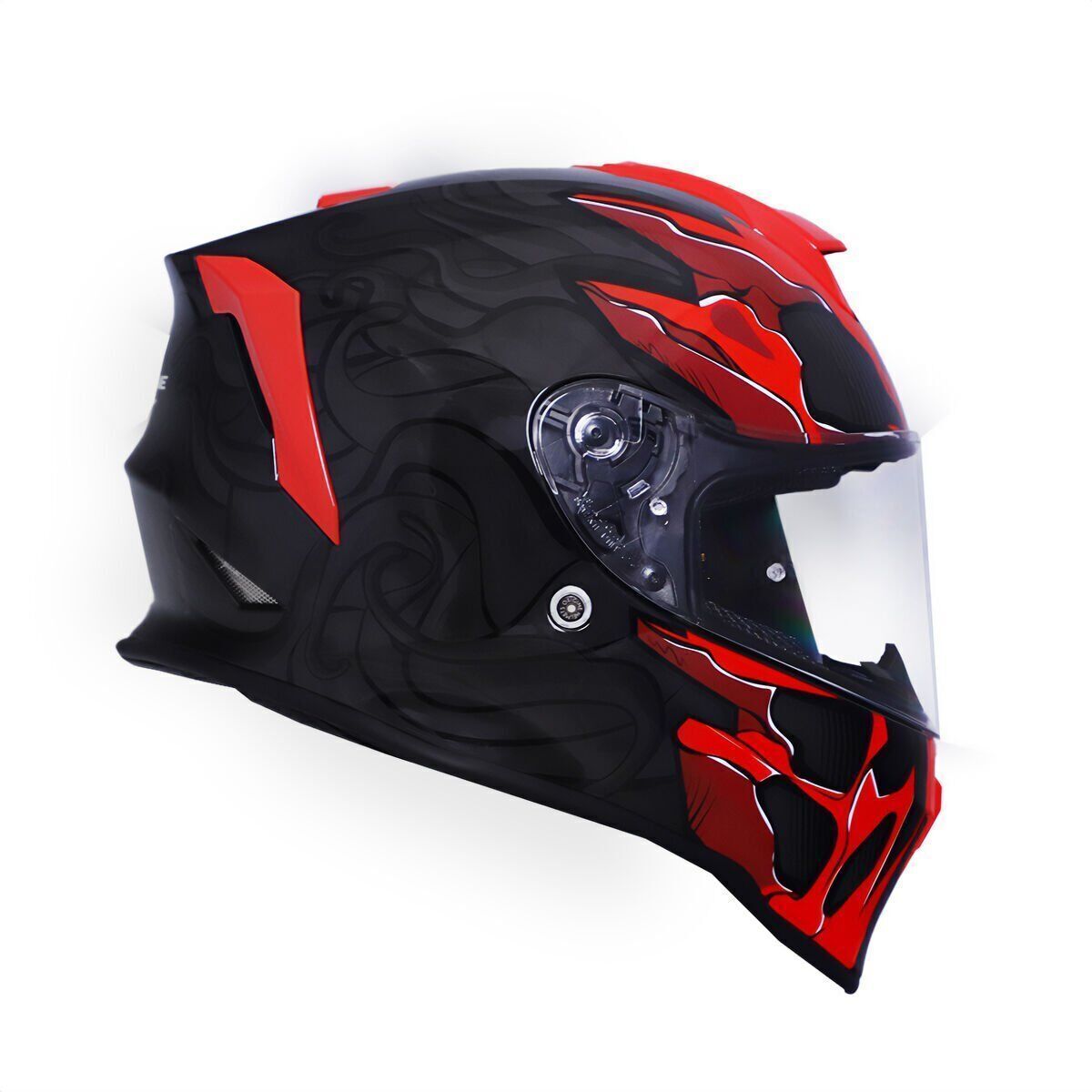 Origine Dinamo Titan Siyah-Antrasit-Kırmızı Kask Şeffaf Camlı L