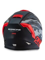 Origine Dinamo Camo Siyah-Titanium-Kırmızı Kask Şeffaf Camlı M