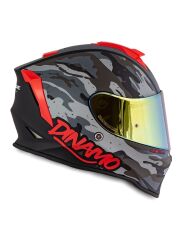 Origine Dinamo Camo Siyah-Titanium-Kırmızı Kask Sarı Camlı L