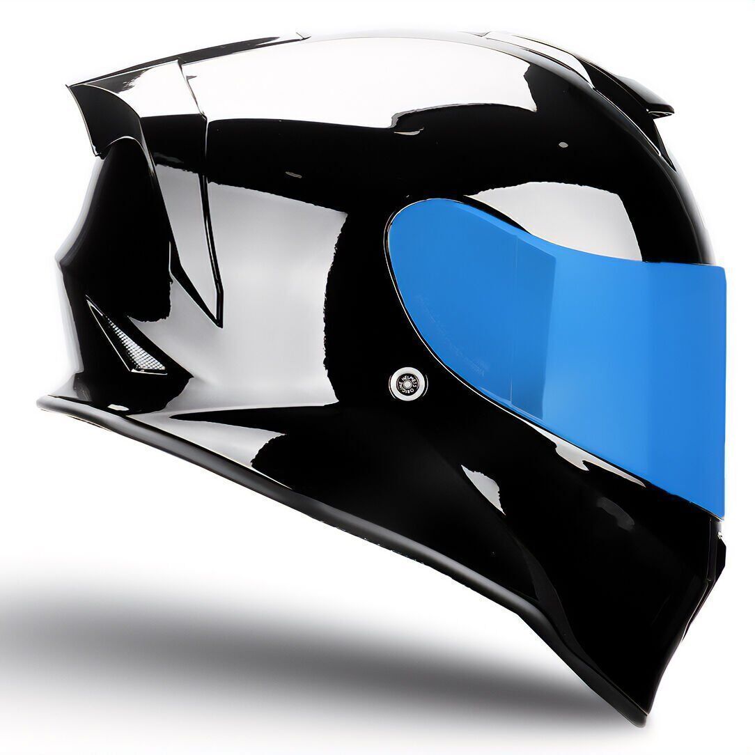 Origine Dinamo Evo Parlak Siyah Kask Mavi Camlı S