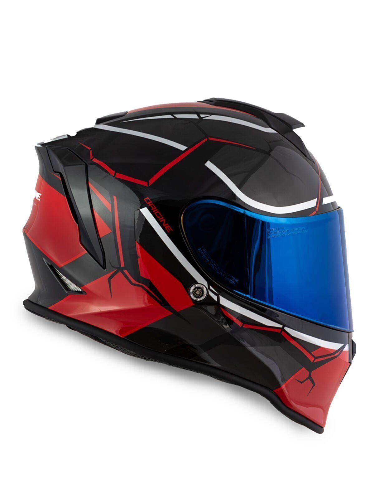 Origine Dinamo Never Broken Siyah-Kırmızı Kask Mavi Camlı 2XL