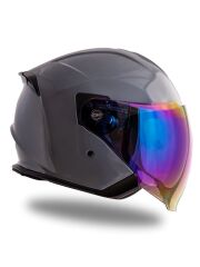 Origine Palio 2.0 Nardo Gri Güneş Vizörlü Açık Kask Gökkuşağı Camlı L