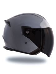 Origine Palio 2.0 Nardo Gri Güneş Vizörlü Açık Kask Siyah Camlı XL