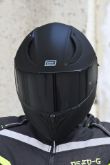 Origine Strada Mat Siyah Güneş Vizörlü Kask Siyah Camlı