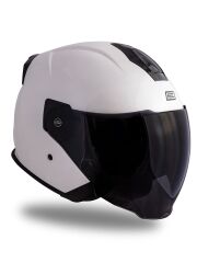 Origine Palio 2.0 Beyaz Güneş Vizörlü Açık Kask Siyah Camlı XL