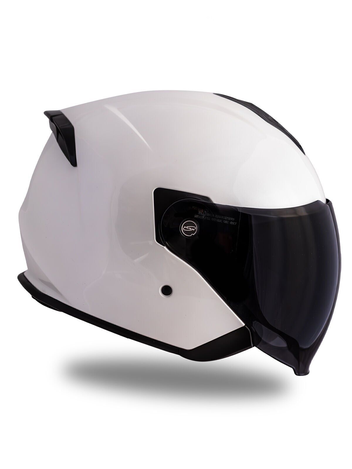 Origine Palio 2.0 Beyaz Güneş Vizörlü Açık Kask Siyah Camlı XL