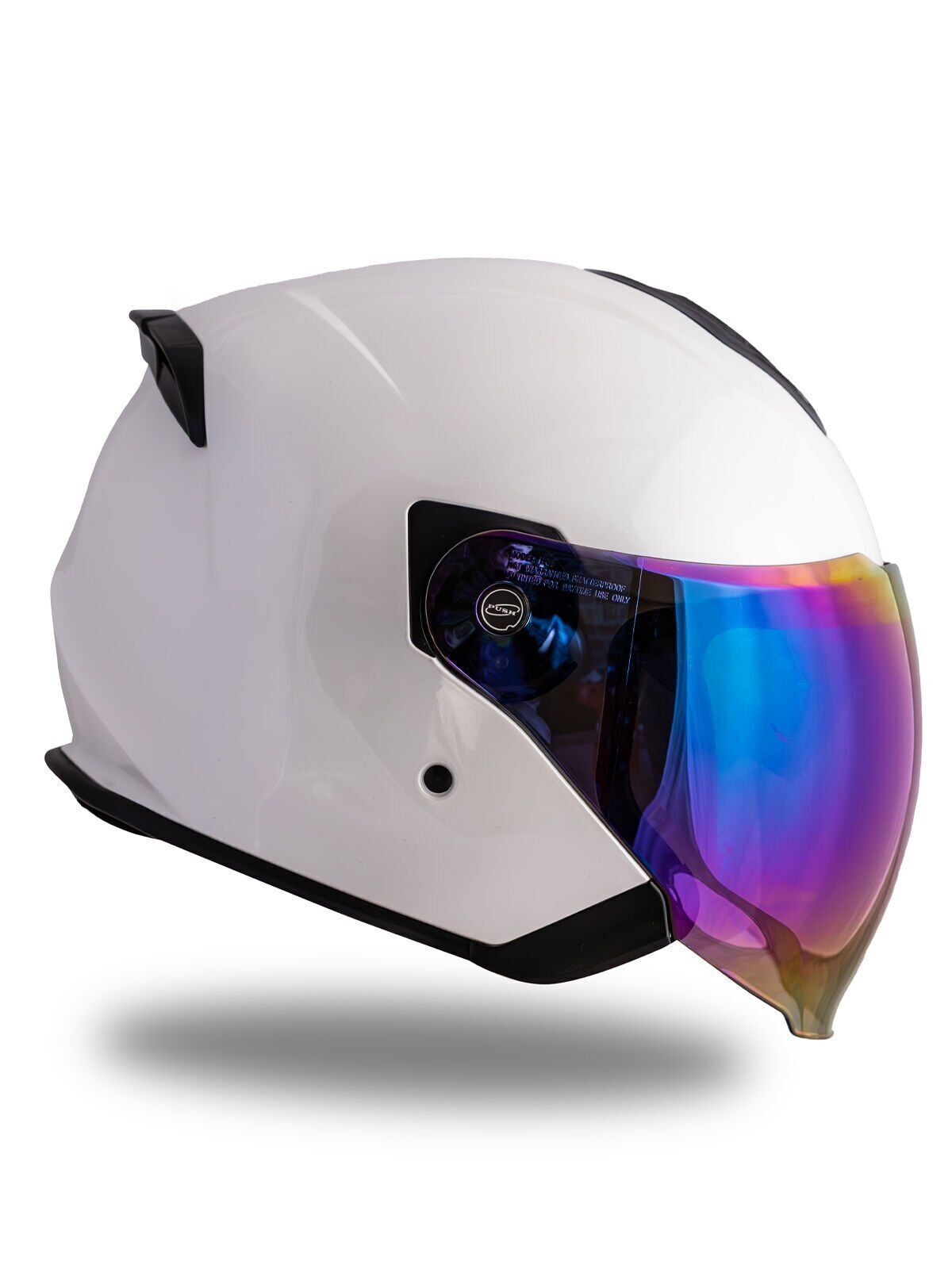 Origine Palio 2.0 Beyaz Güneş Vizörlü Açık Kask Gökkuşağı Camlı XL