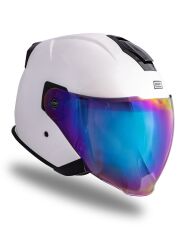 Origine Palio 2.0 Beyaz Güneş Vizörlü Açık Kask Gökkuşağı Camlı XL
