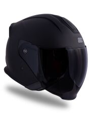 Origine Palio 2.0 Mat Siyah Güneş Vizörlü Açık Kask Siyah Camlı XL