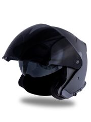 Origine Palio 2.0 Mat Siyah Güneş Vizörlü Açık Kask Siyah Camlı 2XL