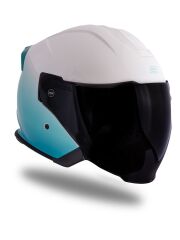 Origine Palio 2.0 DeepSky Mavi-Beyaz Güneş Vizörlü Açık Kask Siyah Camlı S