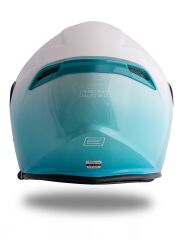 Origine Palio 2.0 DeepSky Mavi-Beyaz Güneş Vizörlü Açık Kask Siyah Camlı XL