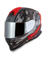 Origine Dinamo Camo Siyah-Titanium-Kırmızı Kask Gri Camlı