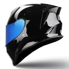 Origine Dinamo Evo Parlak Siyah Kask Mavi Camlı