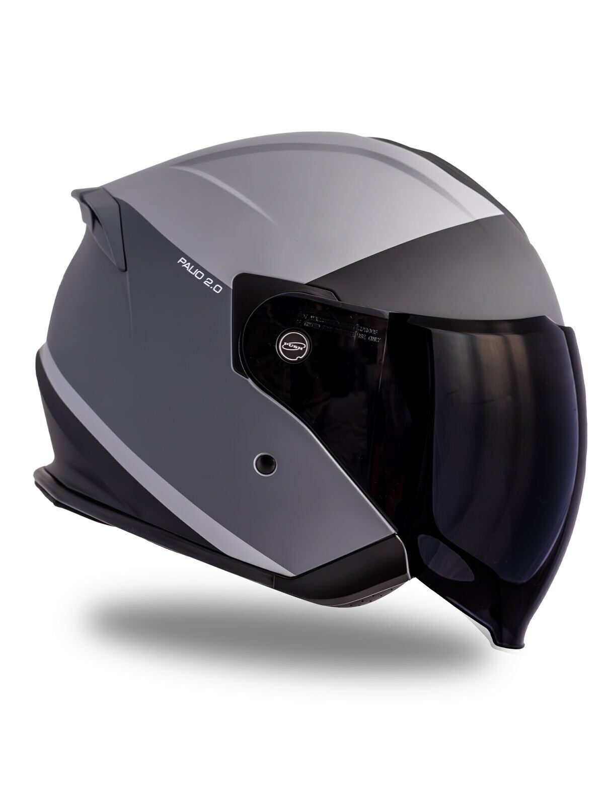 Origine Palio 2.0 Scout Mat Titanyum-Siyah Güneş Vizörlü Açık Kask Siyah Camlı M