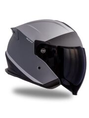 Origine Palio 2.0 Scout Mat Titanyum-Siyah Güneş Vizörlü Açık Kask Siyah Camlı 2XL