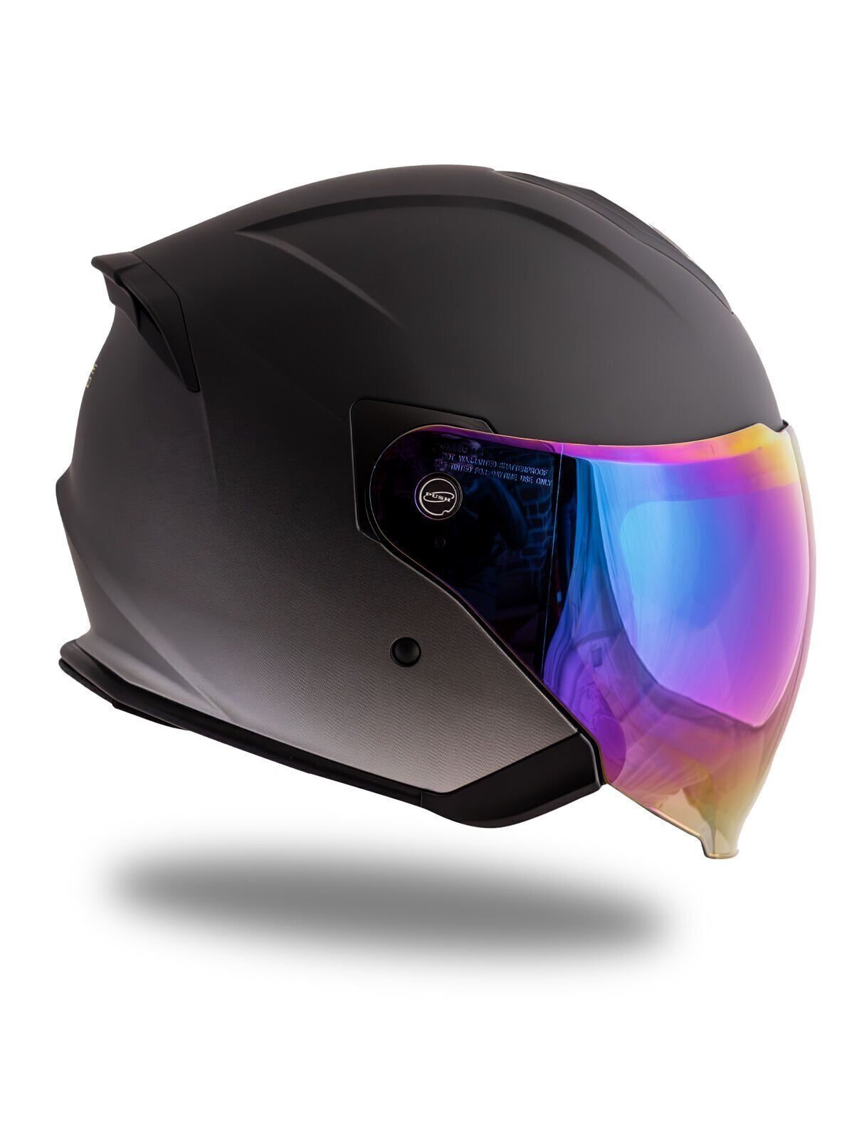 Origine Palio 2.0 DeepSky Mat Siyah-Mat Titanium Güneş Vizörlü Açık Kask Gökkuşağı Camlı M