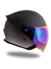 Origine Palio 2.0 DeepSky Mat Siyah-Mat Titanium Güneş Vizörlü Açık Kask Gökkuşağı Camlı L
