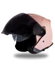 Origine Palio 2.0 Rose Gold (Pembe) Güneş Vizörlü Açık Kask Siyah Camlı