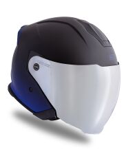 Origine Palio 2.0 DeepSky Mat Siyah-Navy Mavi Güneş Vizörlü Açık Kask Gri Camlı