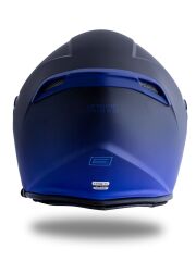 Origine Palio 2.0 DeepSky Mat Siyah-Navy Mavi Güneş Vizörlü Açık Kask Gri Camlı