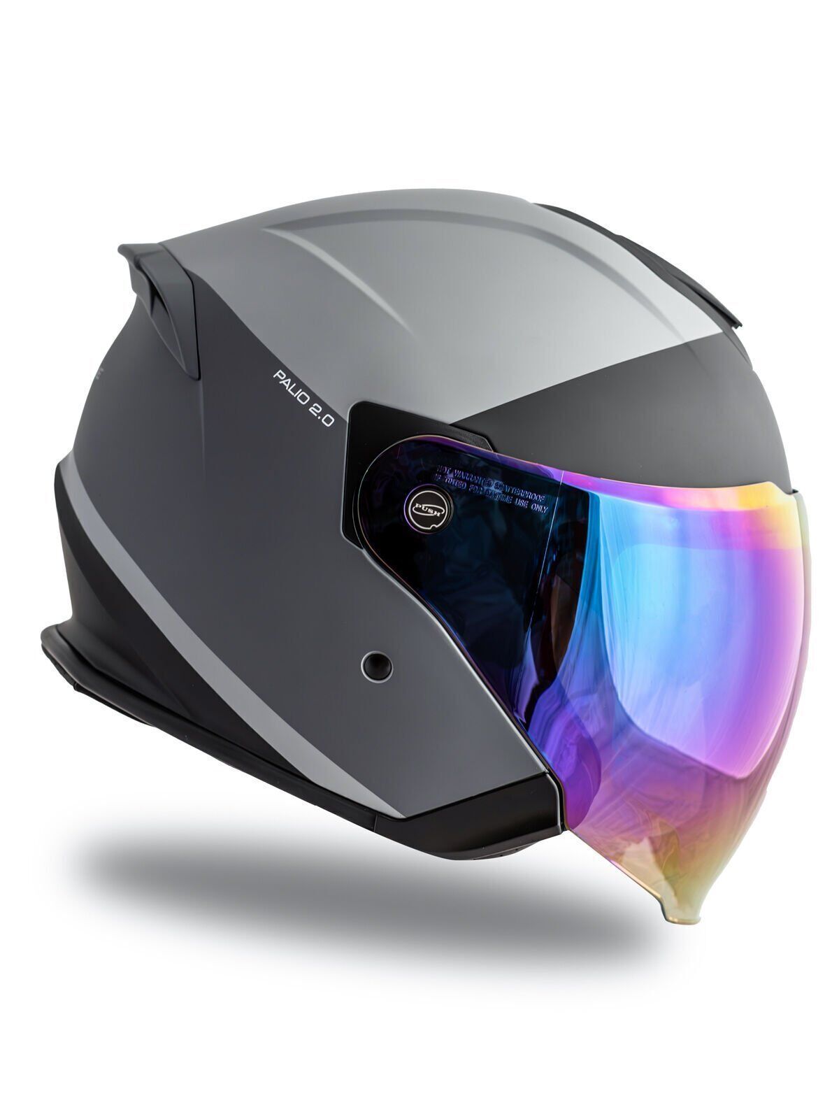 Origine Palio 2.0 Scout Mat Titanyum-Siyah Güneş Vizörlü Açık Kask Gökkuşağı Camlı XS