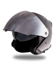 Origine Palio 2.0 DeepSky Mat Siyah-Mat Titanium Güneş Vizörlü Açık Kask Gri Camlı
