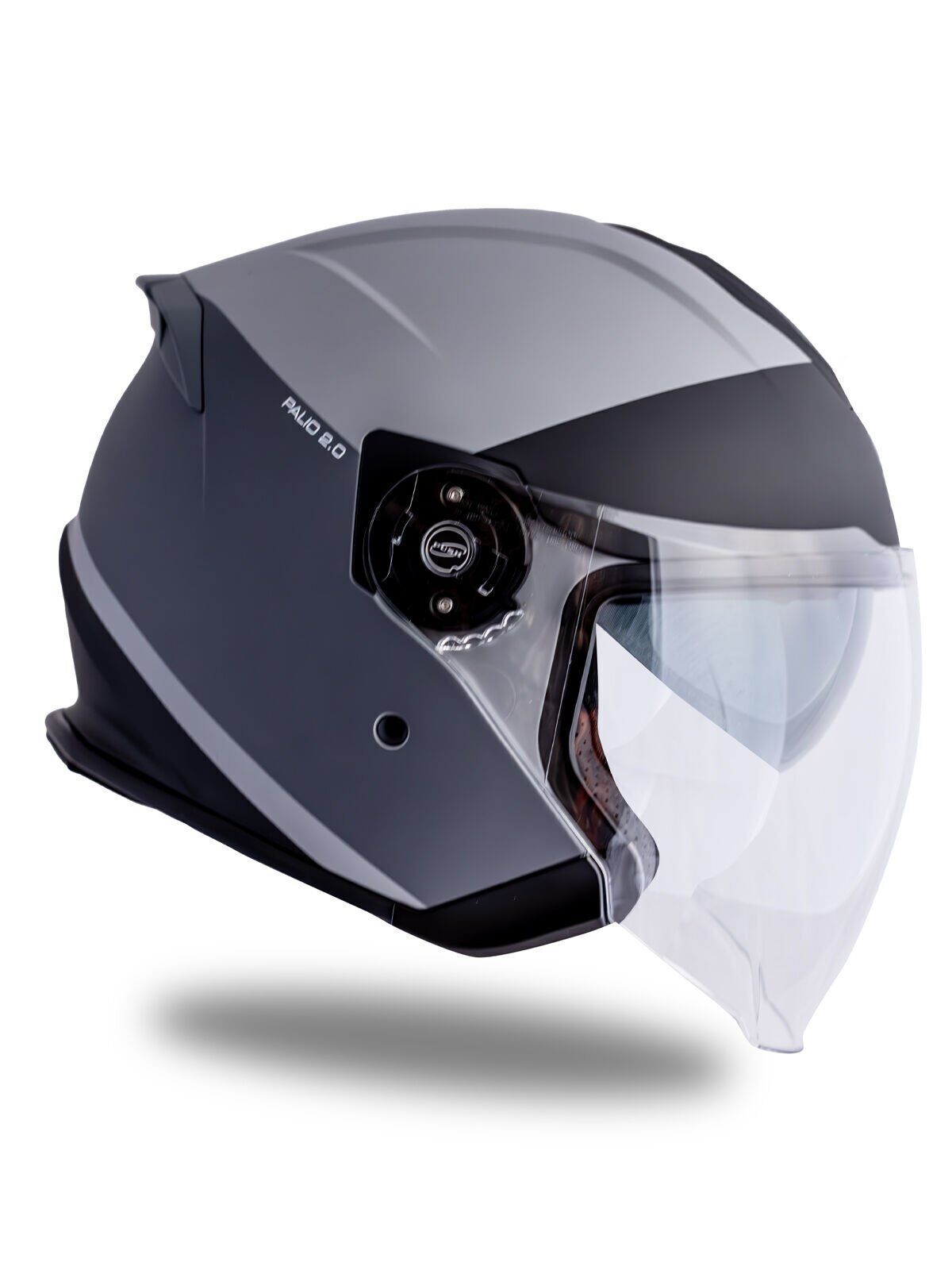 Origine Palio 2.0 Scout Mat Titanyum-Siyah Güneş Vizörlü Açık Kask Şeffaf Camlı XS