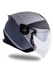 Origine Palio 2.0 Scout Mat Titanyum-Siyah Güneş Vizörlü Açık Kask Şeffaf Camlı M