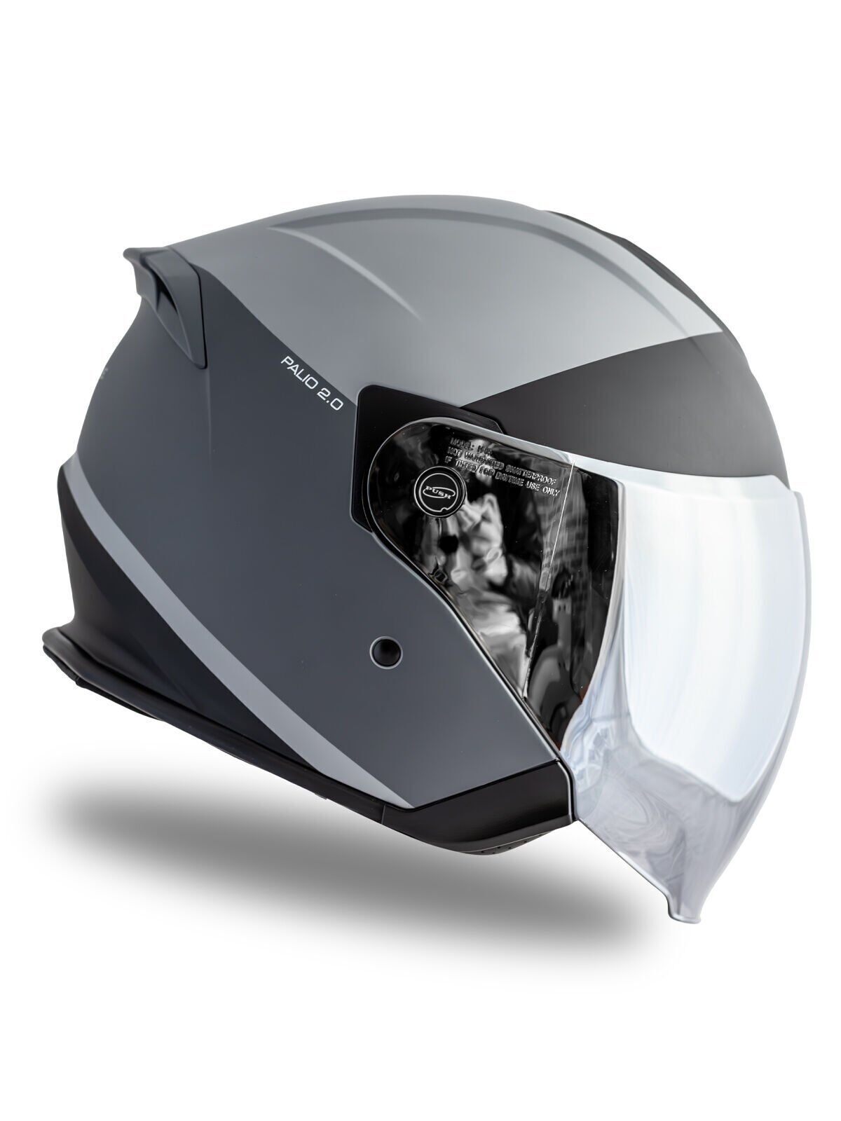 Origine Palio 2.0 Scout Mat Titanyum-Siyah Güneş Vizörlü Açık Kask Gri Camlı M