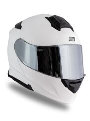 Origine Delta Basic Beyaz Güneş Vizörlü Çene Açılır Kask Gri Camlı