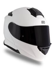 Origine Delta Basic Beyaz Güneş Vizörlü Çene Açılır Kask Siyah Camlı