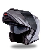 Origine Delta Basic Nardo Gri Güneş Vizörlü Çene Açılır Kask Siyah Camlı