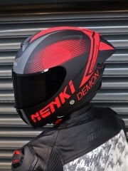 Nenki Encore Demon Mat Siyah Kask Siyah Camlı