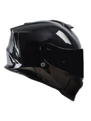 Evo Parlak Siyah Kask Siyah Camlı XS