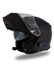 Origine Delta BT Mat Siyah Çene Açılır Kask (Intercomlu-Bluetoothlu Kask) Şeffaf Camlı