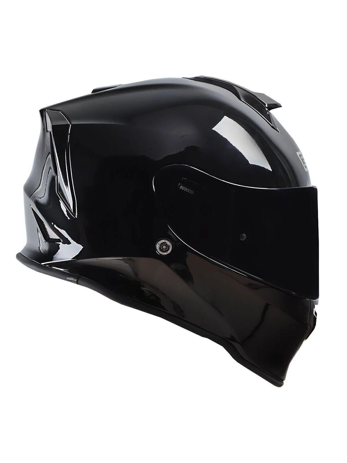 Evo Parlak Siyah Kask Siyah Camlı XL