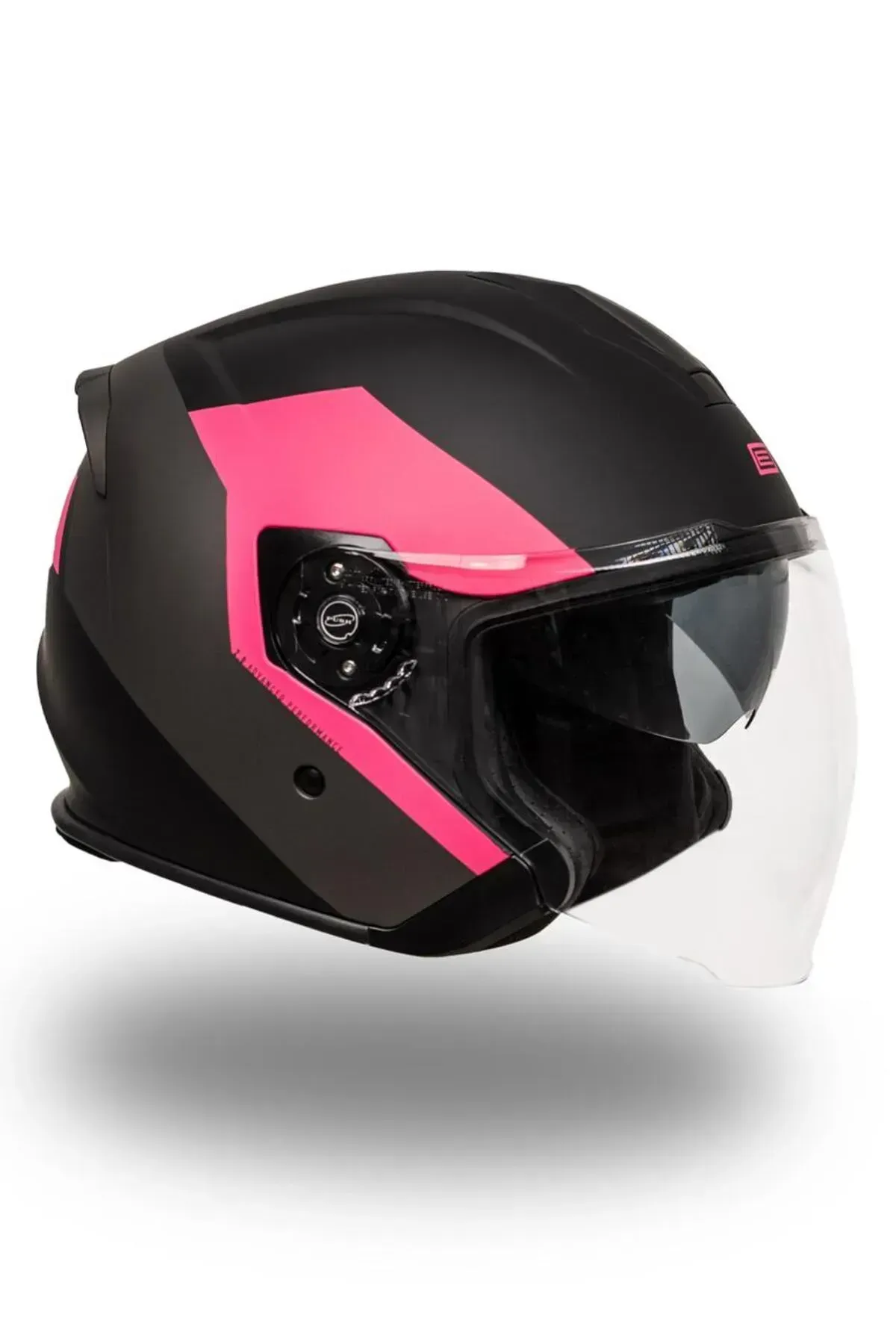 Origine Palio 2.0 Eko Mat Siyah-Pembe Açık Kask Şeffaf Camlı