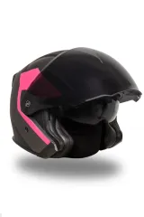 Origine Palio 2.0 Eko Mat Siyah-Pembe Açık Kask Siyah Camlı