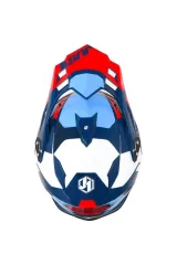Just1 J34 Pro Tour Mavi-Beyaz-Kırmızı Güneş Vizörlü Cross Kask